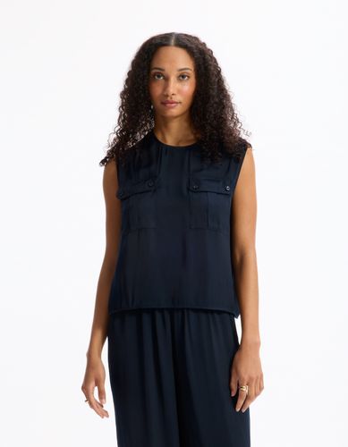 Blouse en satin sans manches - celio - Modalova