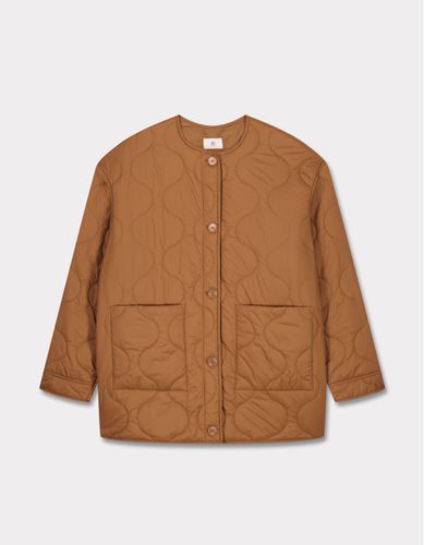 Veste matelassé col rond - marron - celio - Modalova