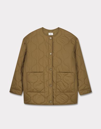 Veste matelassé col rond - marron - celio - Modalova