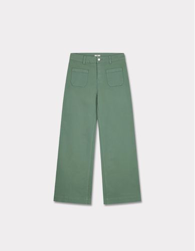 Pantalon large - vert - celio - Modalova