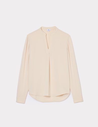 Blouse en satin lourd - beige - celio - Modalova