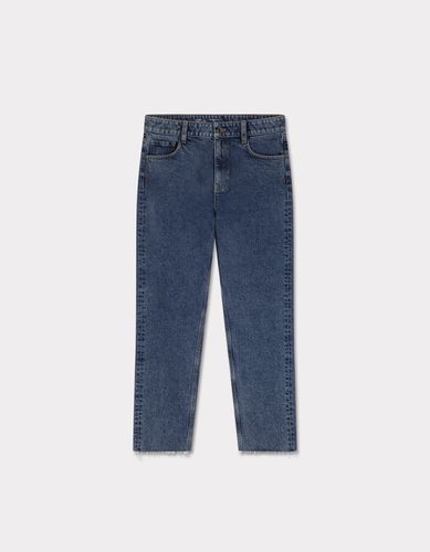 Jean droit cropped - bleu - celio - Modalova