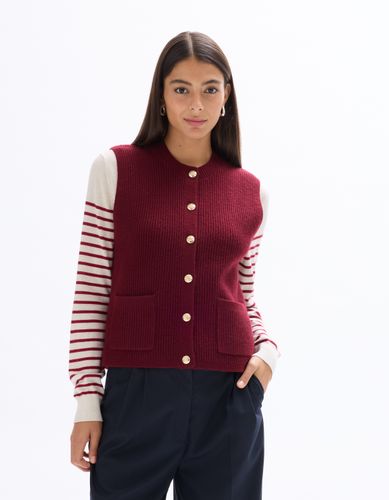 Gilet boutonné sans manches - rouge - celio - Modalova