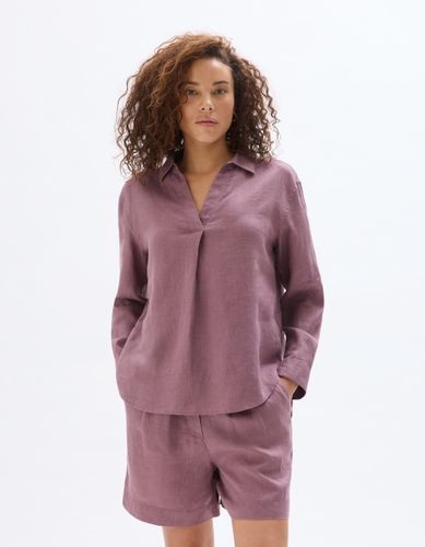 Blouse 100% Lin - violet - celio - Modalova