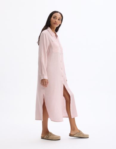 Robe longue en lin - rose - celio - Modalova