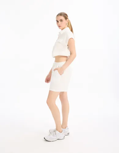 Short en voile de coton - blanc - celio - Modalova