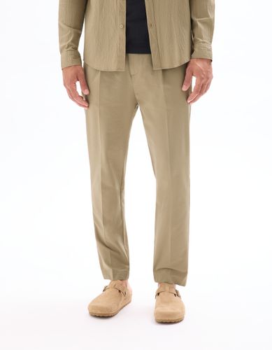 Pantalon 24H seersucker - taupe - camaieu - Modalova