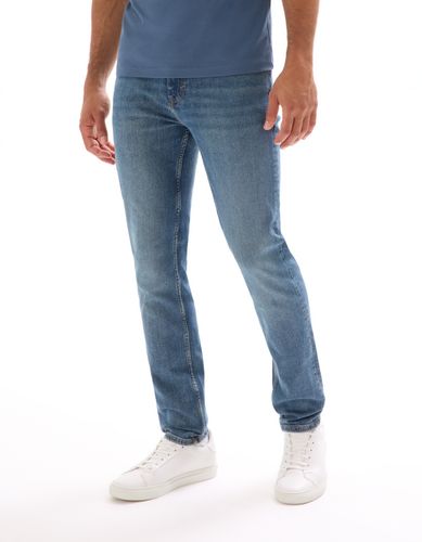 Jean slim coton stretch - bleu délavé - camaieu - Modalova