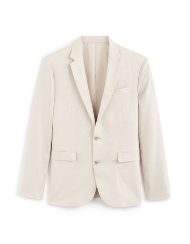 Veste de costume slim en lin - beige - camaieu - Modalova