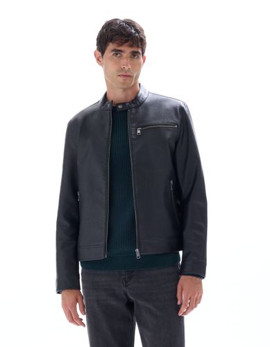 Blouson biker - noir - camaieu - Modalova