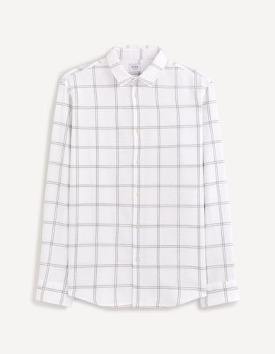 Chemise regular 100% coton - blanc - camaieu - Modalova