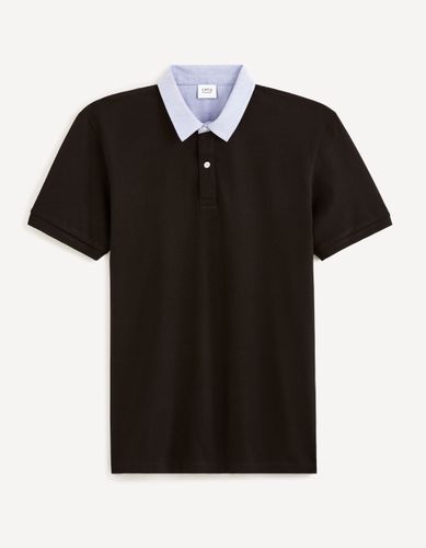 Polo piqué col chemise 100% coton - camaieu - Modalova