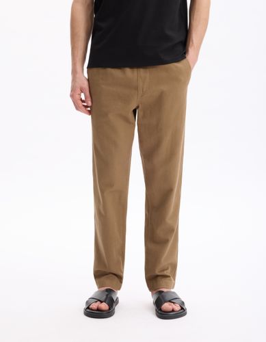 Pantalon relaxed en coton et lin - camaieu - Modalova
