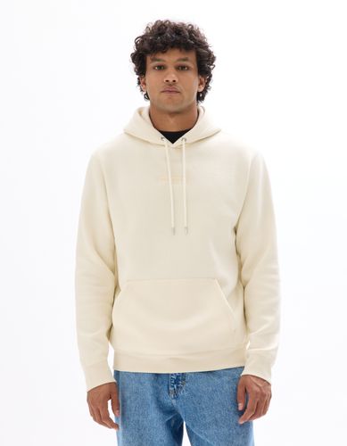 Sweat regular capuche coton mélangé - beige - camaieu - Modalova