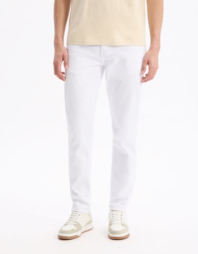 Jean slim coton stretch - blanc - camaieu - Modalova