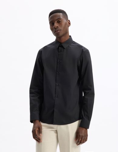 Chemise slim en coton stretch - camaieu - Modalova