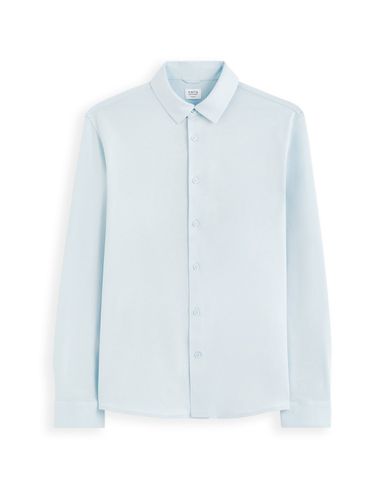 Chemise regular en jersey - bleu ciel - camaieu - Modalova