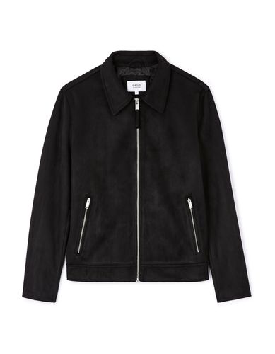 Blouson faux daim - noir - camaieu - Modalova