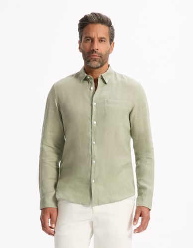 Chemise regular 100% lin - camaieu - Modalova