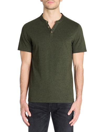 T-shirt straight col tunisien - kaki - camaieu - Modalova