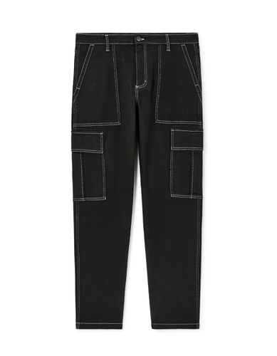 Pantalon cargo loose - noir - camaieu - Modalova