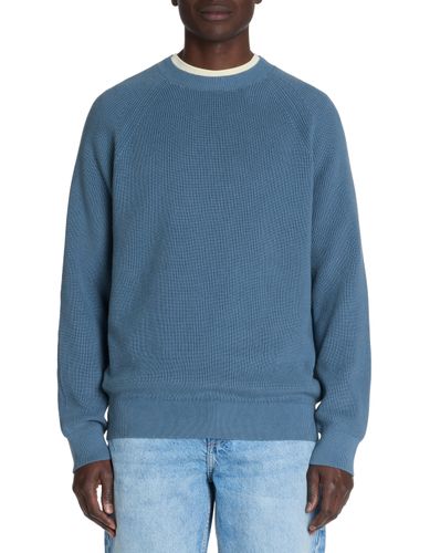 Pull regular col rond 100% coton - bleu - camaieu - Modalova