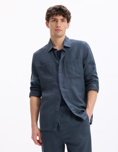 Surchemise en TENCEL™ Lyocell mélangé - marine - camaieu - Modalova