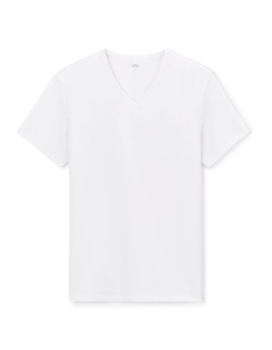 T-shirt slim col V en coton stretch - camaieu - Modalova