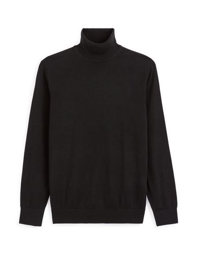 Pull col roulé 100% coton - noir - camaieu - Modalova