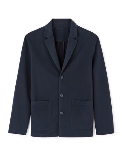 Blazer coton stretch - marine - camaieu - Modalova