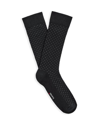 Chaussettes hautes à pois - noir - camaieu - Modalova