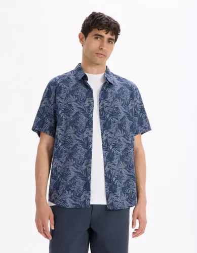 Chemisette imprimé palmier 100% viscose - camaieu - Modalova