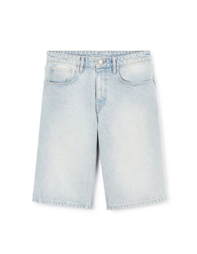 Bermuda baggy en jean - bleu clair - camaieu - Modalova