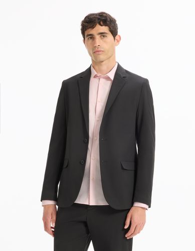 Blazer slim infroissable - noir - camaieu - Modalova