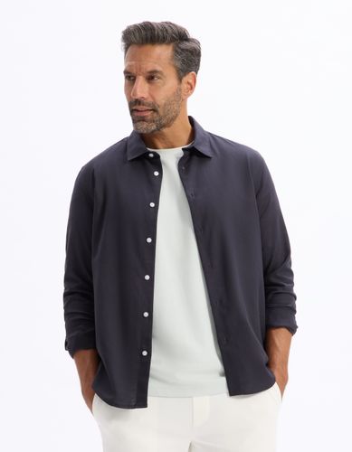 Chemise regular en coton viscose - camaieu - Modalova