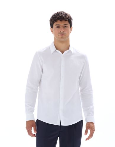 Chemise regular nid d'abeille 100% coton - camaieu - Modalova