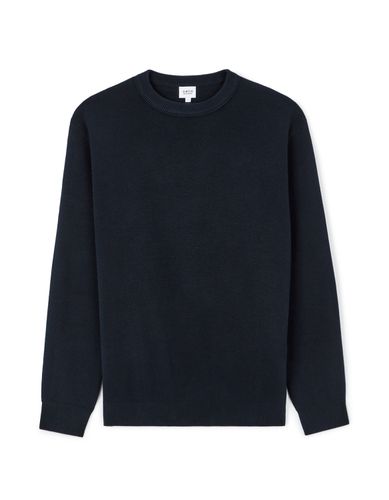 Pull col rond 100% coton - marine - camaieu - Modalova