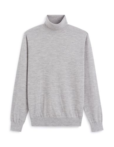 Pull col roulé 100% laine mérinos - gris chiné - camaieu - Modalova