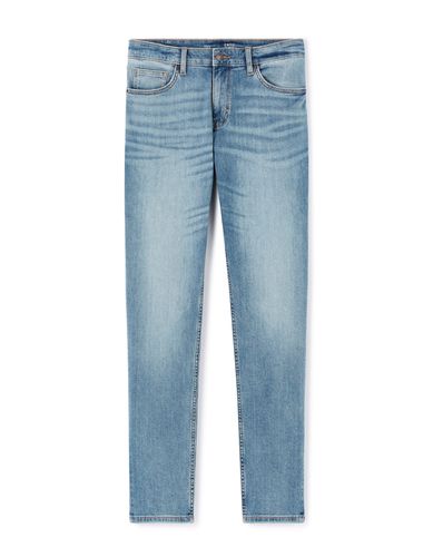 Jean slim coton stretch C25 - bleu clair - camaieu - Modalova