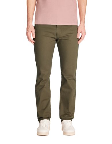 Pantalon chino straight coton stretch - taupe - camaieu - Modalova
