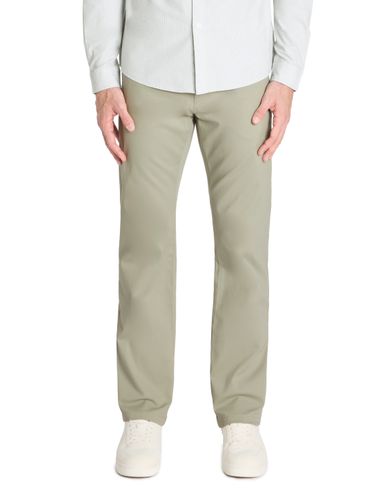 Pantalon chino straight en coton stretch - vert - camaieu - Modalova