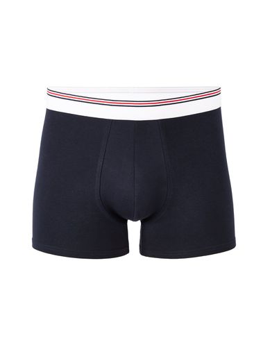 Boxer coton stretch ceinturé contrastée - marine - camaieu - Modalova