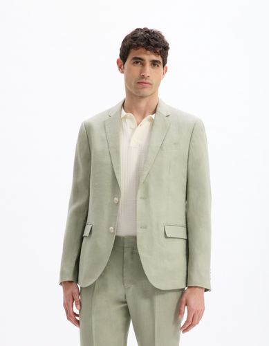 Veste de costume slim 100% lin - camaieu - Modalova