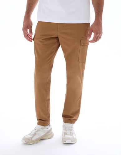Pantalon cargo straight coton stretch - camaieu - Modalova