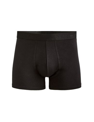 Boxer en coton stretch uni - noir - camaieu - Modalova