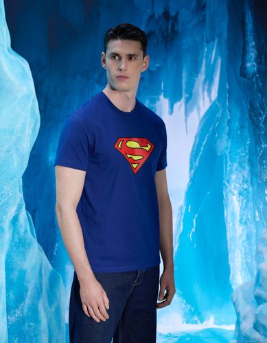 Superman - T-shirt bleu - camaieu - Modalova