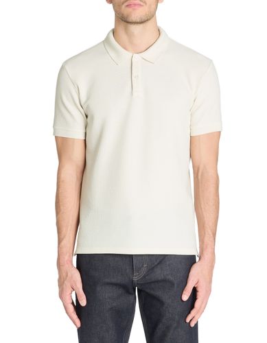 Polo regular en coton stretch - beige - camaieu - Modalova