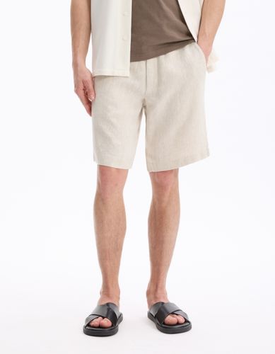 Bermuda 100% lin - naturel - camaieu - Modalova