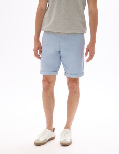Bermuda chino en coton stretch - bleu clair - camaieu - Modalova