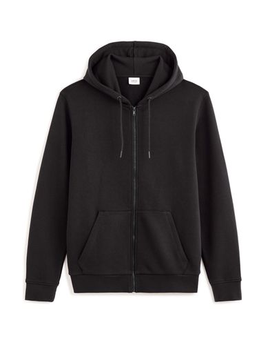 Sweat à capuche en coton - noir - camaieu - Modalova